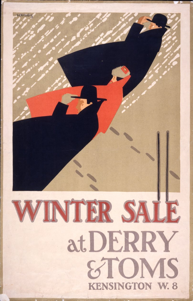 Advertentie voor een Winteruitverkoop bij 
