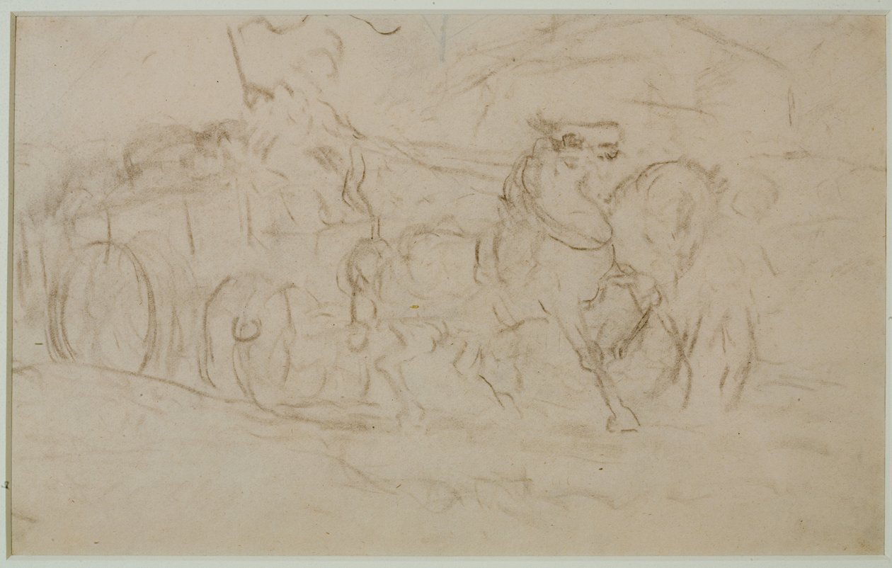 Paard en wagen (#9), ca. 1880s door Edward Mitchell Bannister