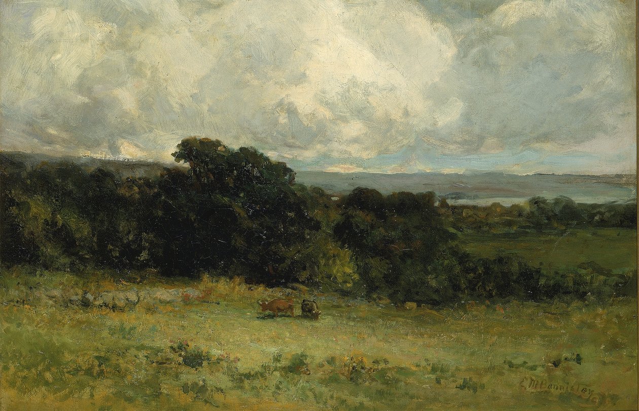 Aangename weiden door Edward Mitchell Bannister