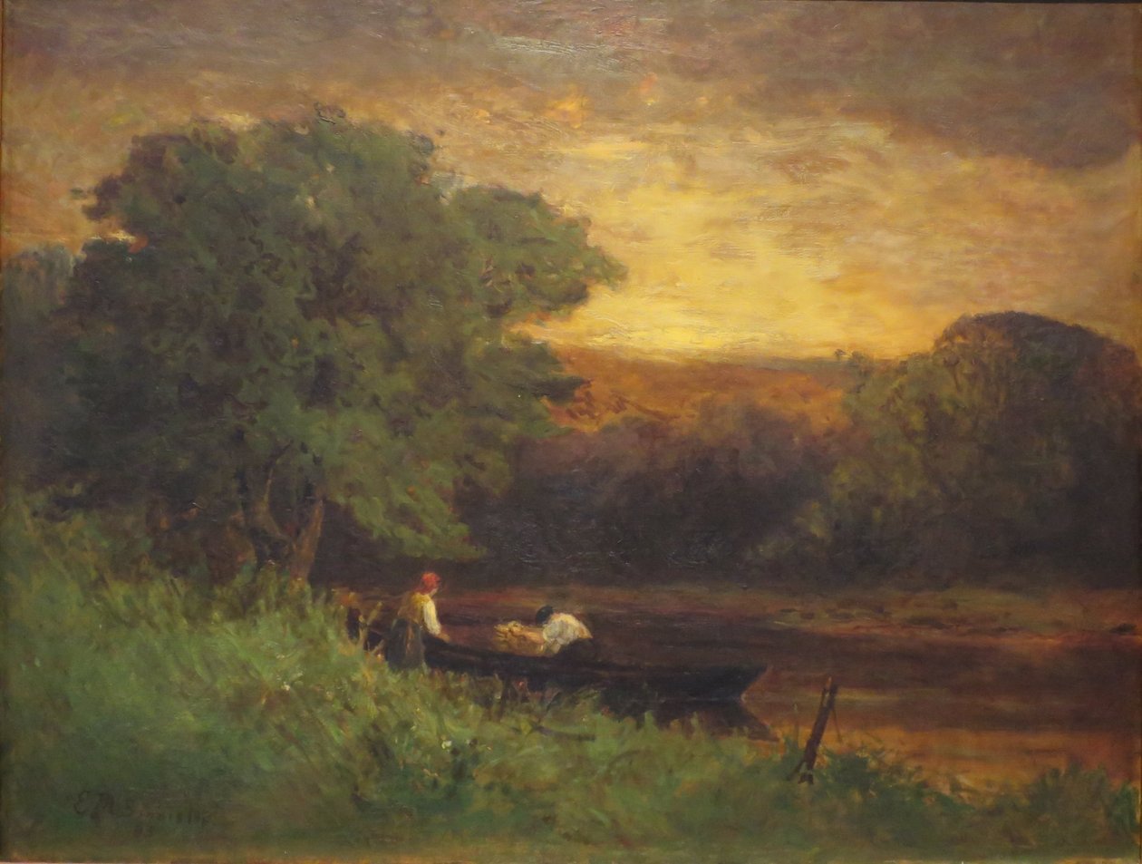 Rivier Scène door Edward Mitchell Bannister