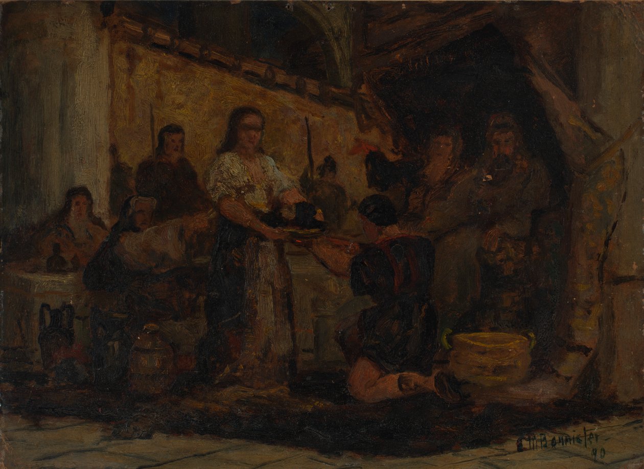 Salome ontvangt het hoofd van Johannes de Doper, 1890 door Edward Mitchell Bannister