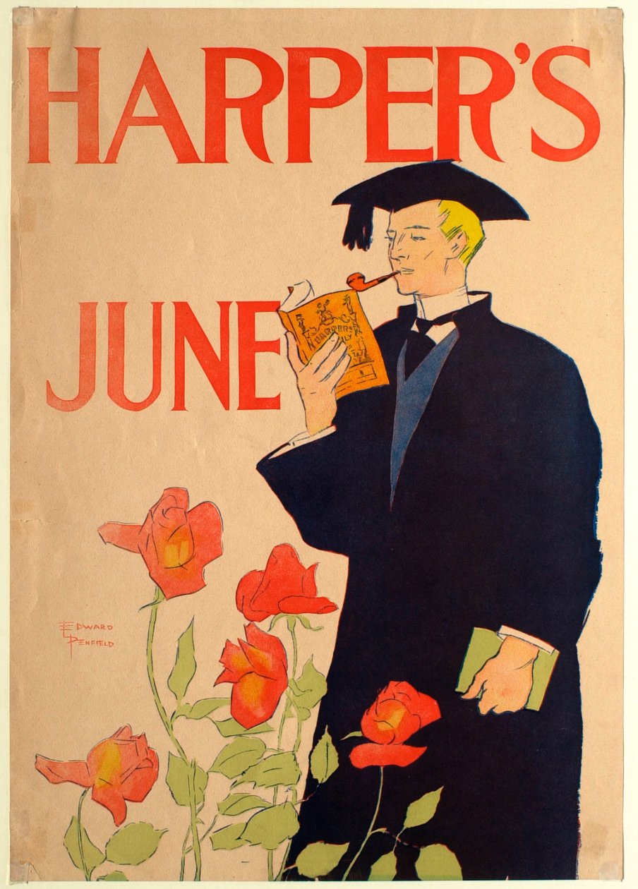 Afgestudeerde met baret en toga, June Harper