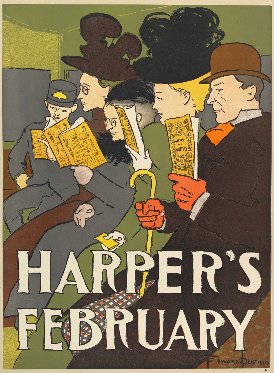Harpers New Monthly Magazine, februari 1896 door Edward Penfield