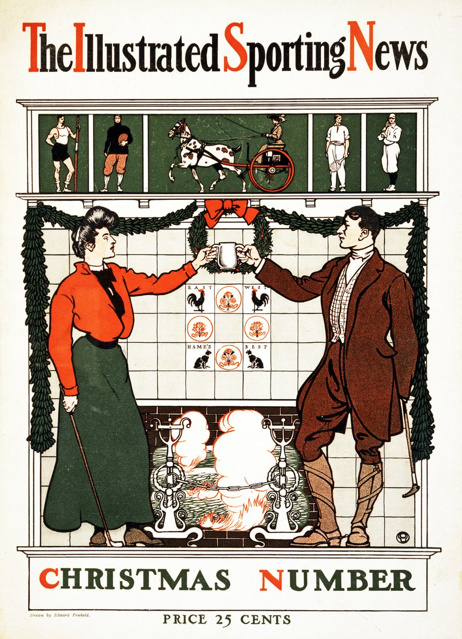 The Illustrated Sporting News, kerstnummer, 1900 door Edward Penfield