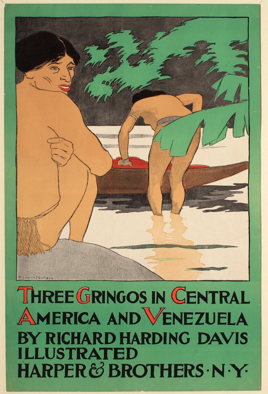 Drei Gringos in Zentralamerika und Venezuela, von Richard Harding Davis, Harper & Bros. Verleger door Edward Penfield