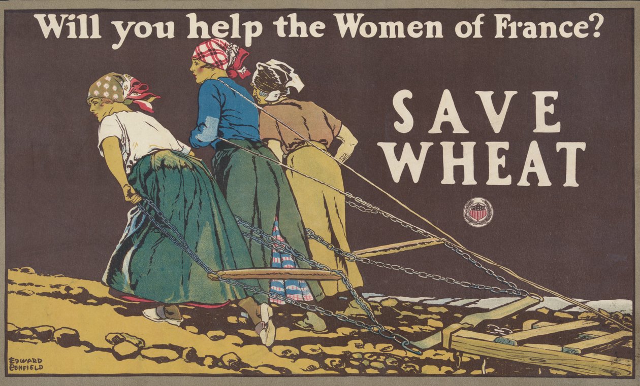 Zal je de vrouwen van Frankrijk helpen, bespaar tarwe door Edward Penfield