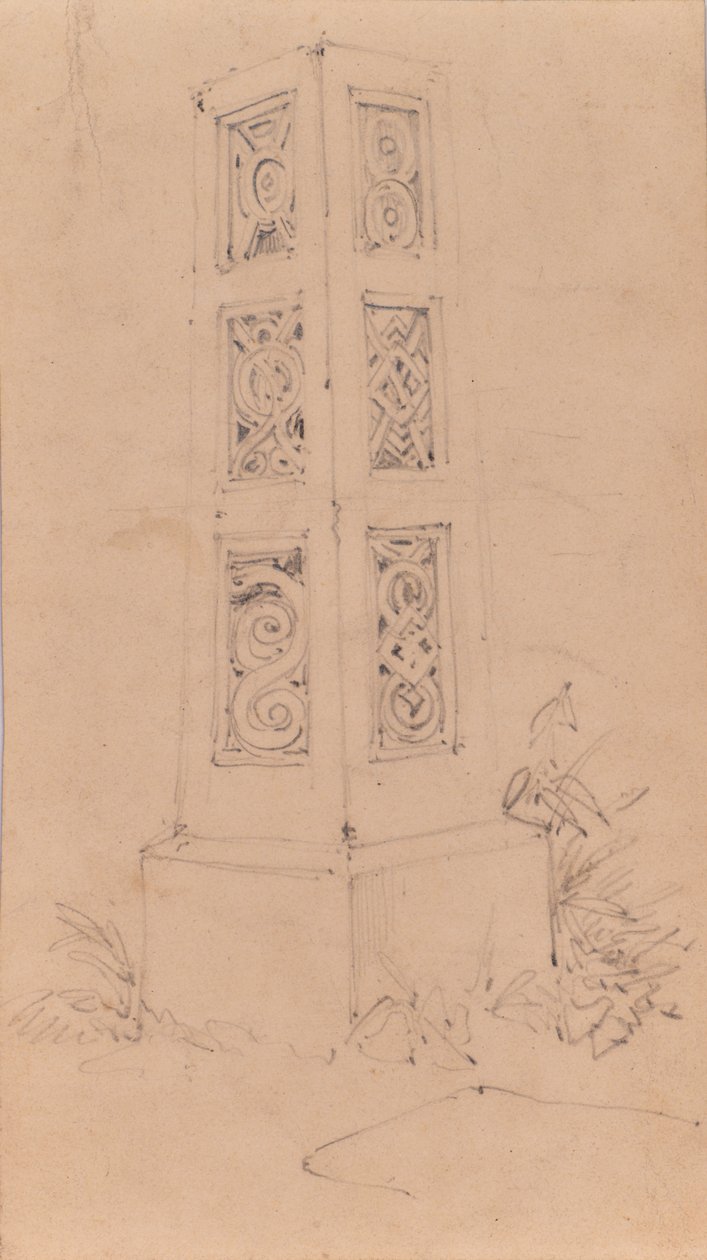 Monumentschets door Edward Pretty