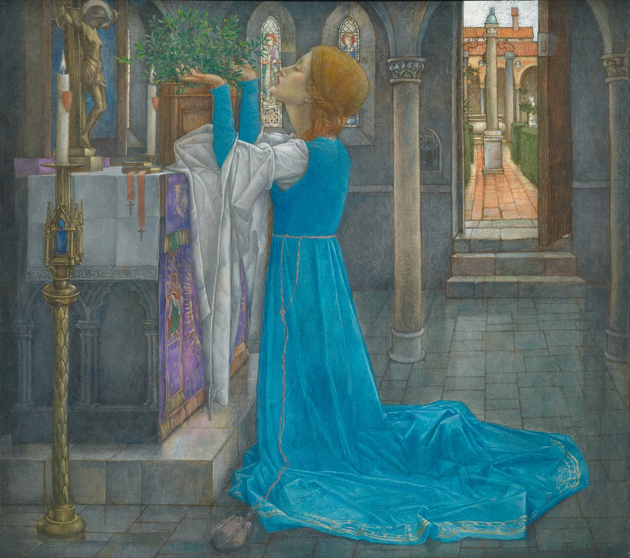 Isabella en de basilicum pot door Edward Reginald Frampton