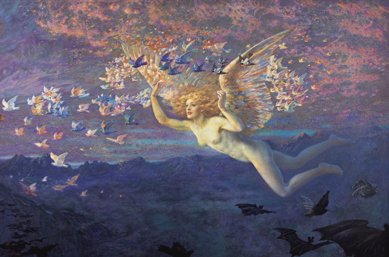 Vleugels van de ochtend door Edward Robert Hughes