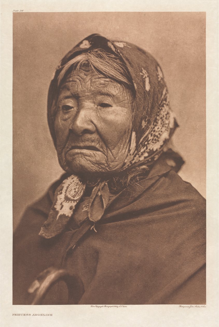Portfolio IX, Plaat 314: Prinses Angeline door Edward S. Curtis