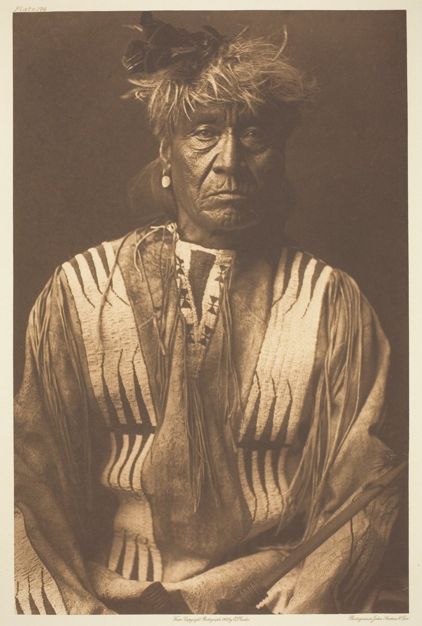 Rode zweep - Atsina door Edward S. Curtis