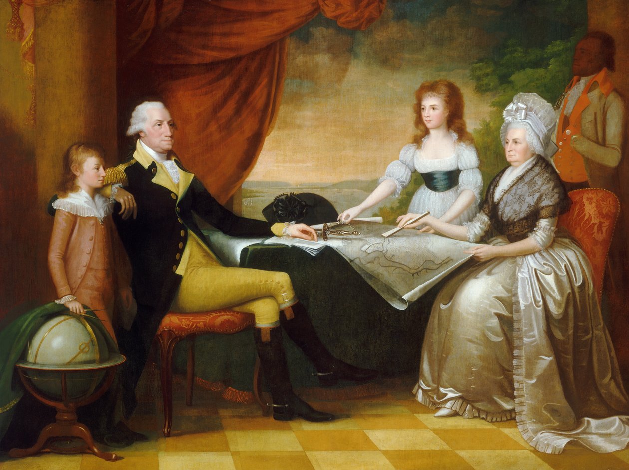 De familie Washington door Edward Savage