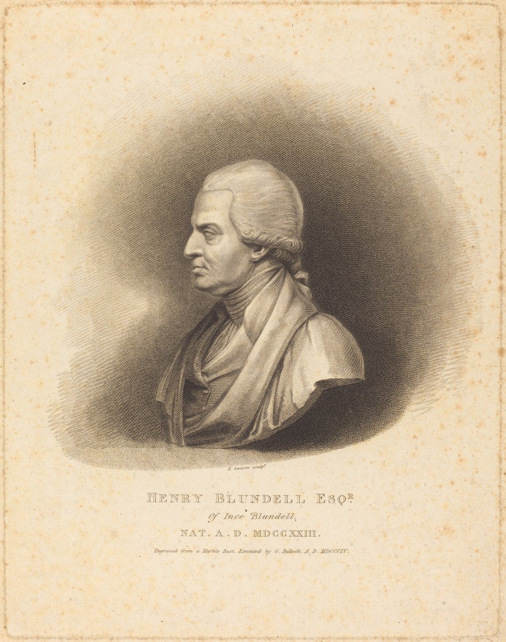 Henry Blundell door Edward Scriven after George Bullock