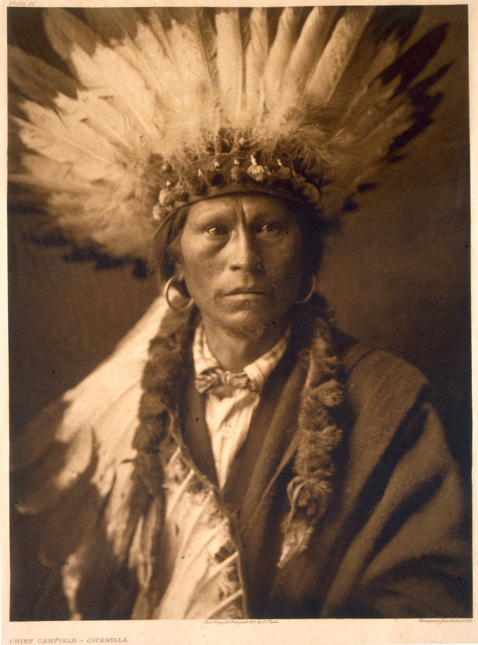 Chief Garfield van de Jicarilla door Edward Sheriff (after) Curtis