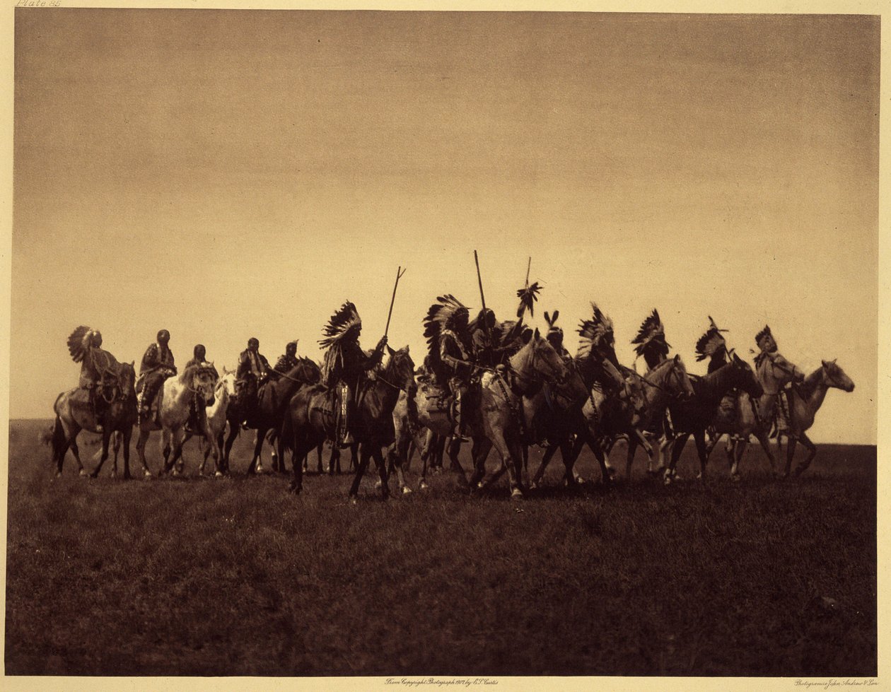 Brate oorlogsgroep door Edward Sheriff Curtis