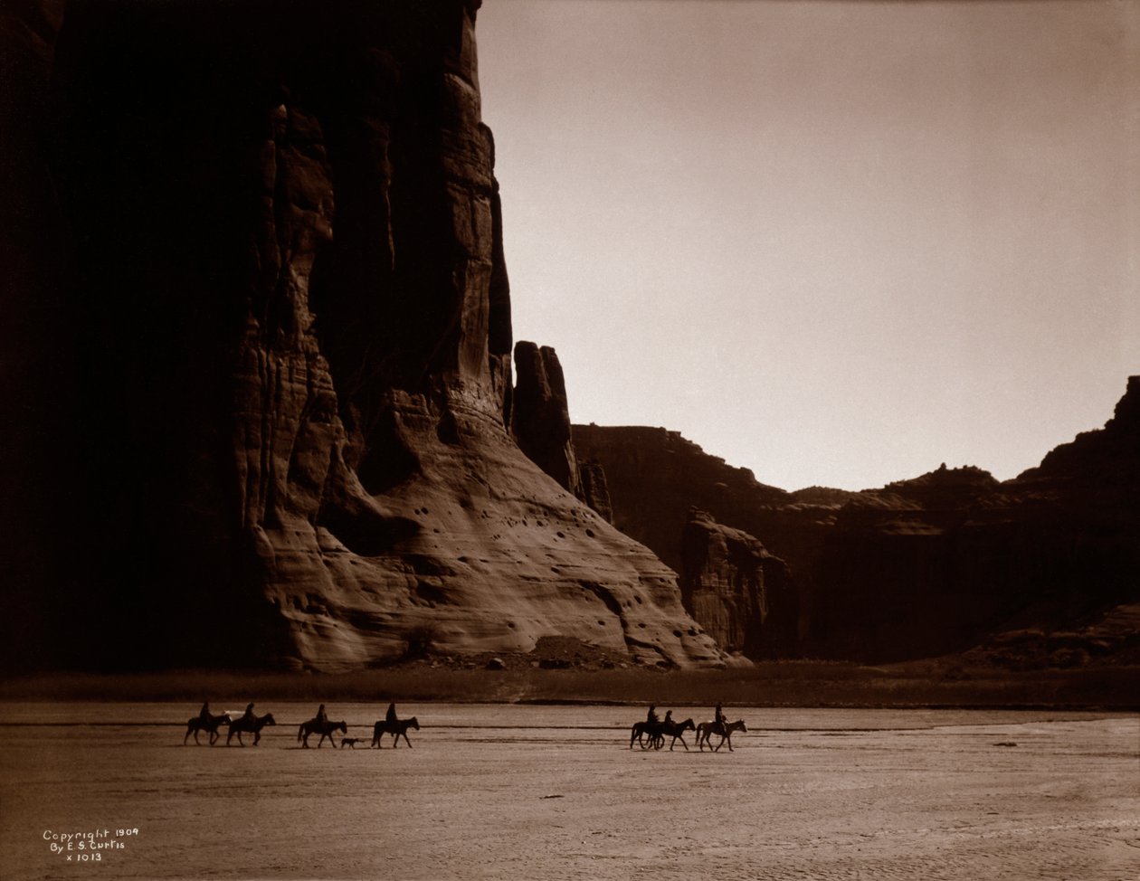 Canyon de Chelly - Navajo door Edward S. Curtis door Edward Sheriff Curtis