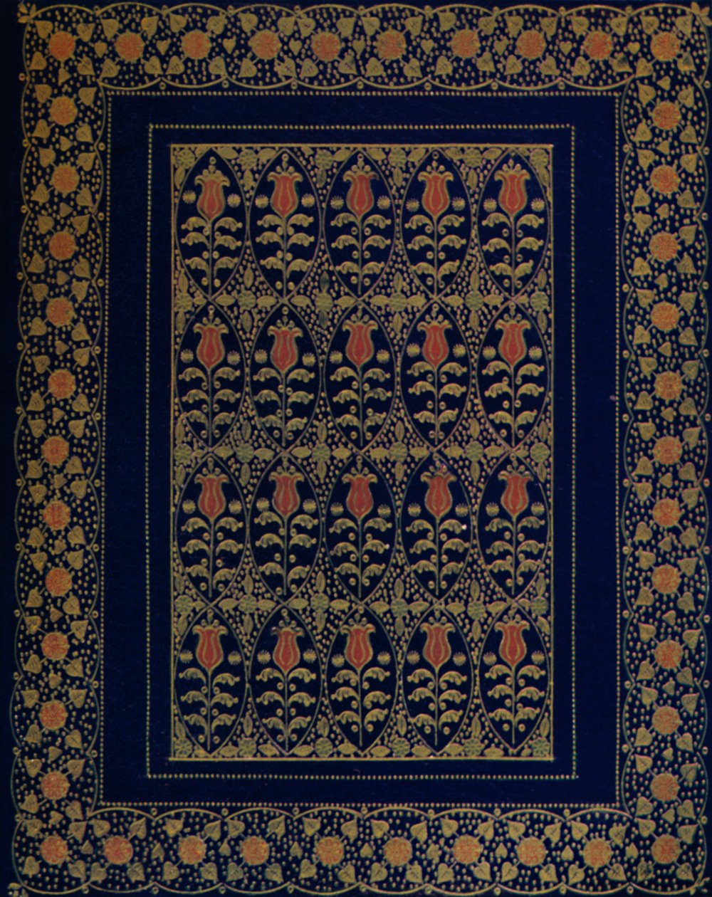 Boekbinden in blauw Marokko met inleg en goudbewerking door Edward Sullivan