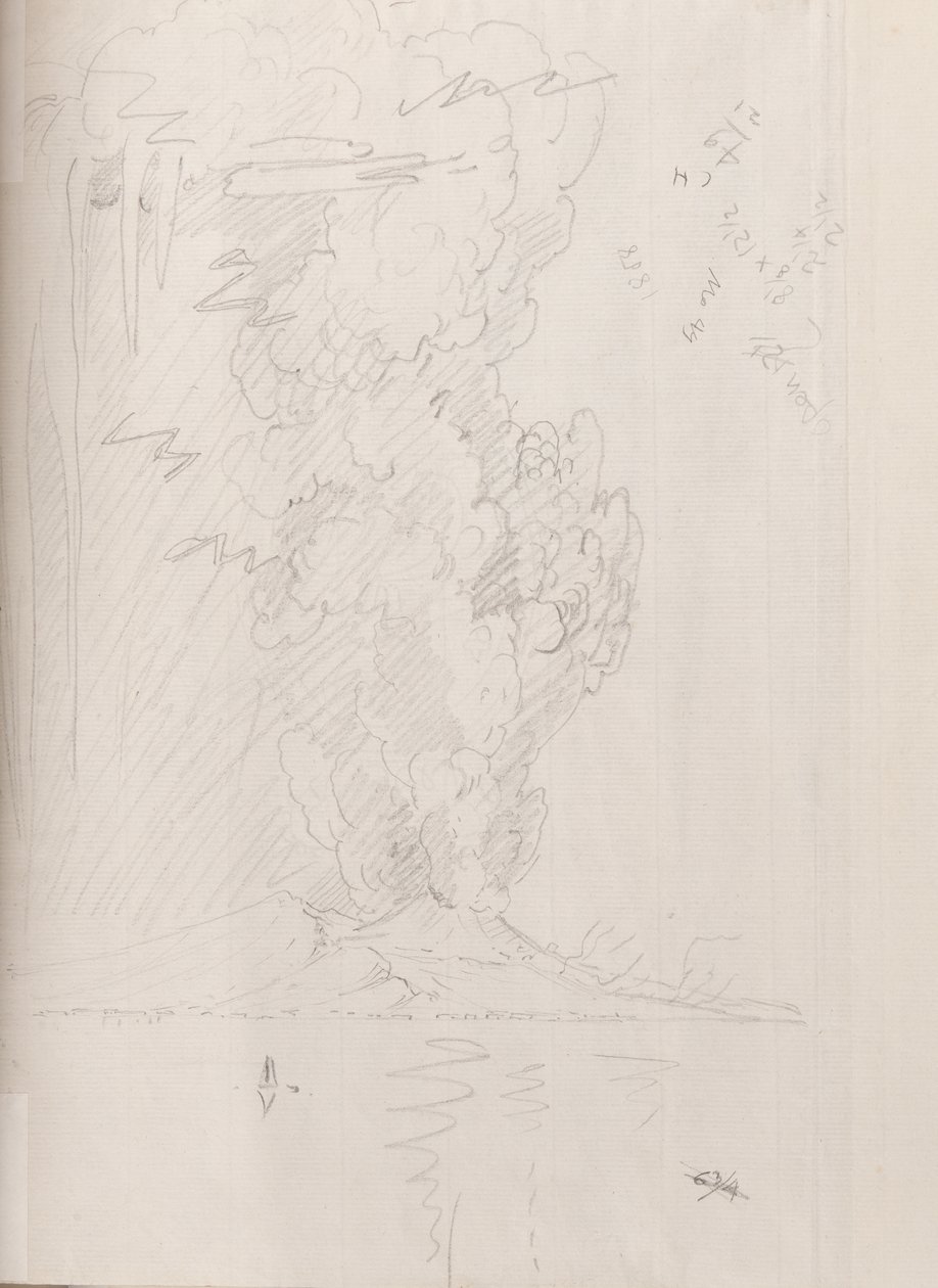 Uitbarsting van de Vesuvius, 1794 door Edward Swinburne