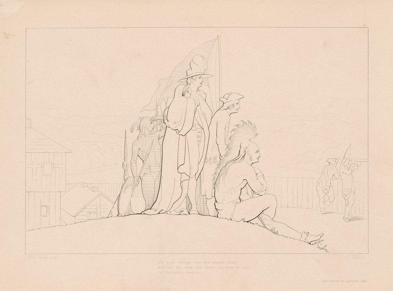 De Mooie Gertrude, Veilig voor Huidig Gevaar door Edward Webb, after George Elgar Hicks