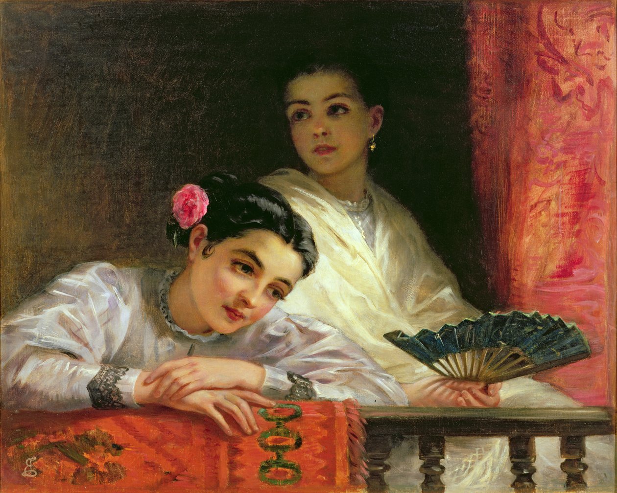 Het Balkon, 1875 door Edwin Longsden Long