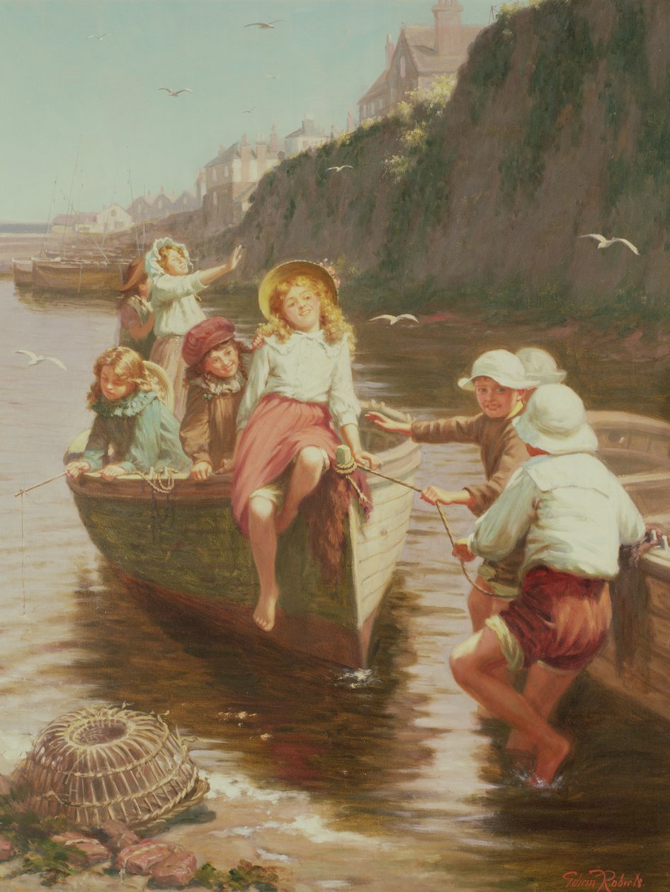 De Roeipartij door Edwin Thomas Roberts