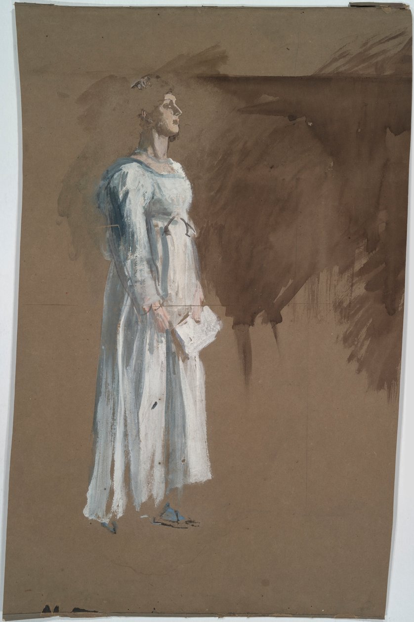 Een figuur in klassieke kleding door Edwin Austin Abbey