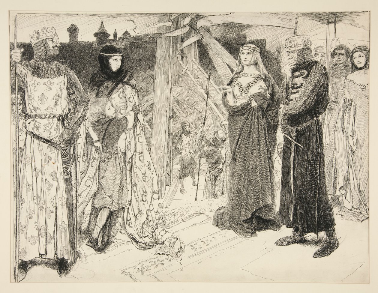 Voor de muren van Algiers door Edwin Austin Abbey
