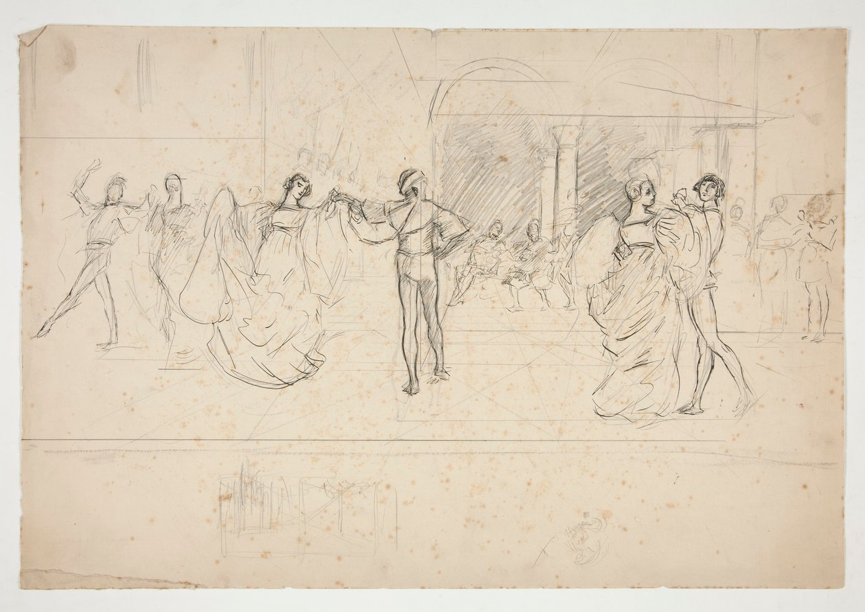 Compositie studie door Edwin Austin Abbey
