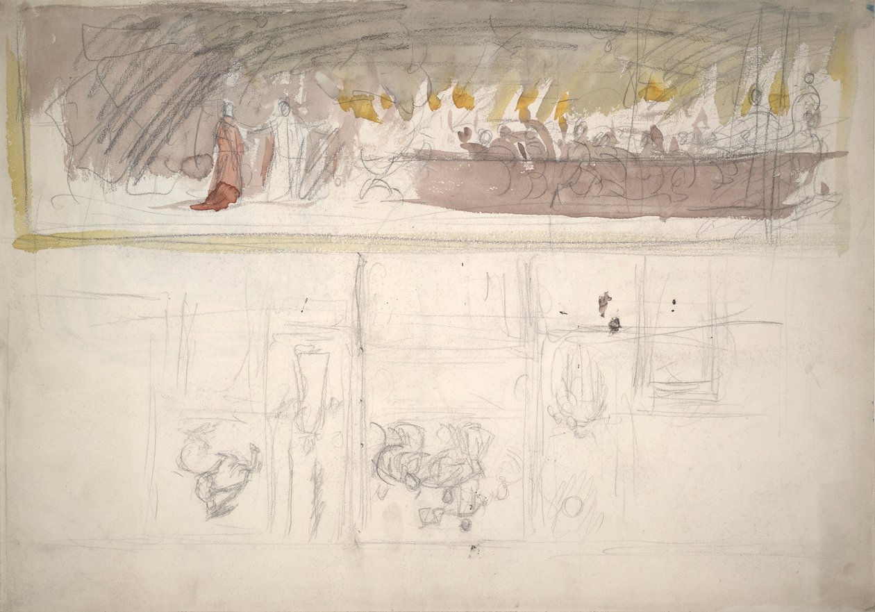 Compositiestudie door Edwin Austin Abbey