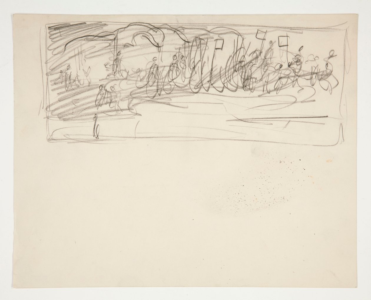 Compositie studie voor De zoektocht naar de Heilige Graal (serie van vijftien schilderijen voor de Boston Public Library, voltooid in 1901) door Edwin Austin Abbey