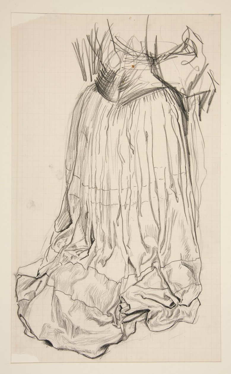 Draperiestudie door Edwin Austin Abbey