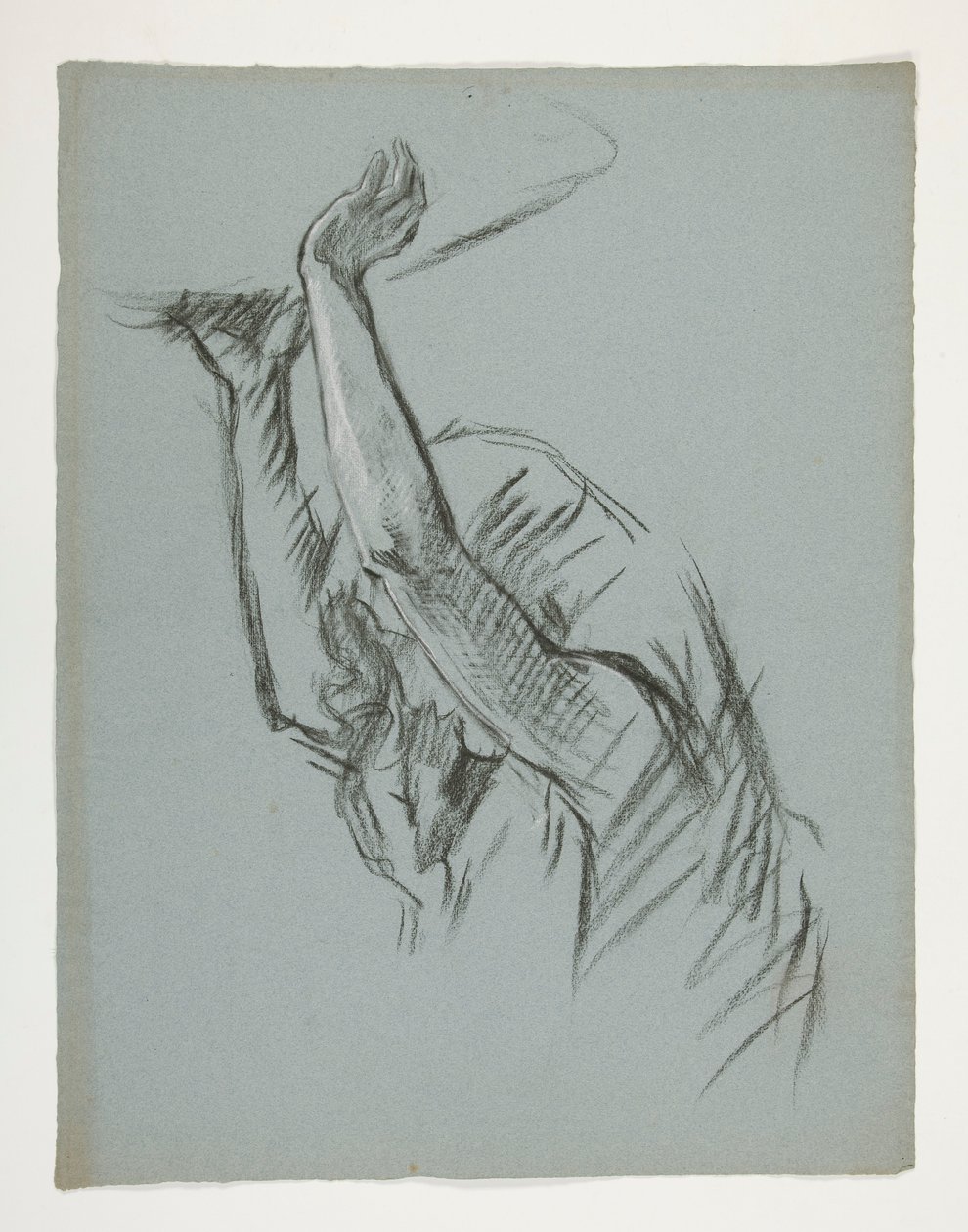 Figurenstudie voor Kasteel van de Graal, uit De Zoektocht naar de Heilige Graal (een serie van 15 schilderijen voor de Boston Openbare Bibliotheek, voltooid in 1901) door Edwin Austin Abbey