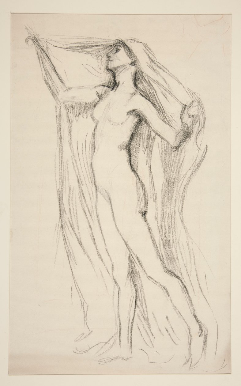 Figurenstudie voor muurschildering in het State Capitol-gebouw in Harrisburg, Pennsylvania, 1902-1911 (voltooid door John Singer Sargent) door Edwin Austin Abbey