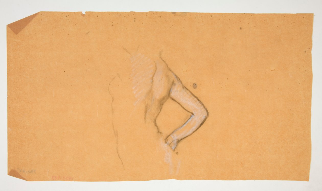 Figurenstudie voor muurschildering in het State Capitol gebouw in Harrisburg, Pennsylvania, 1902-1911 door Edwin Austin Abbey