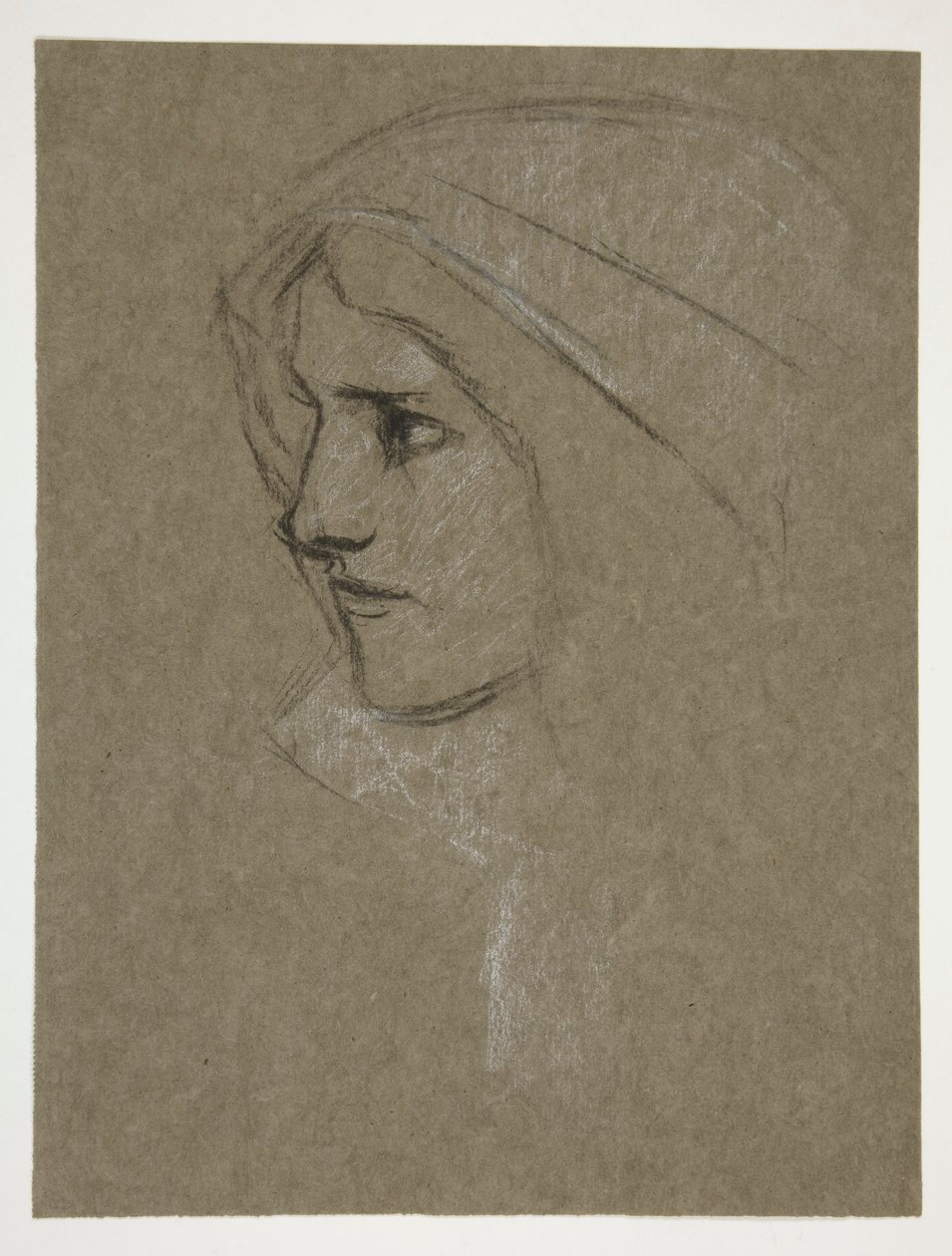 Hoofd van Cordelia, uit King Lear door Edwin Austin Abbey