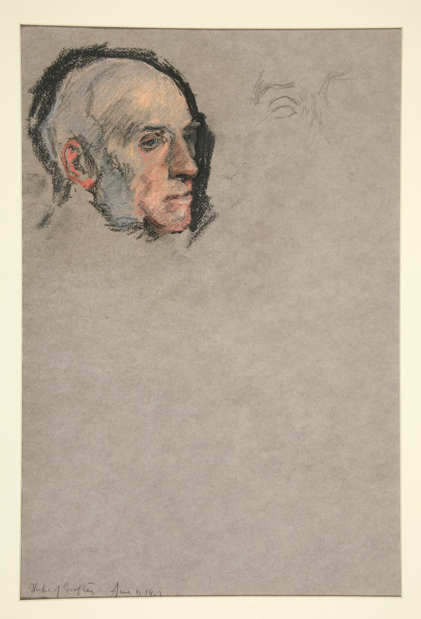Hoofd van een man, Kroningsportret van Edward VII door Edwin Austin Abbey