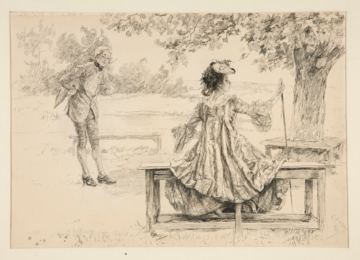Illustratie voor door Edwin Austin Abbey