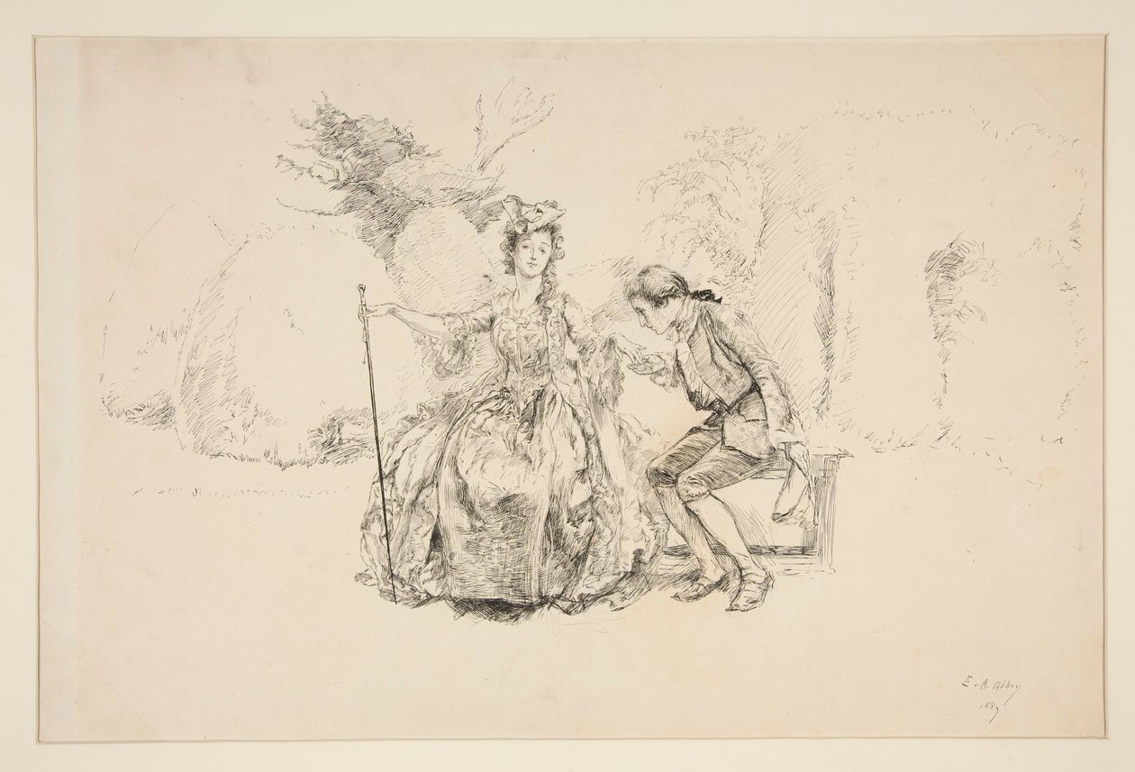 Illustratie voor door Edwin Austin Abbey