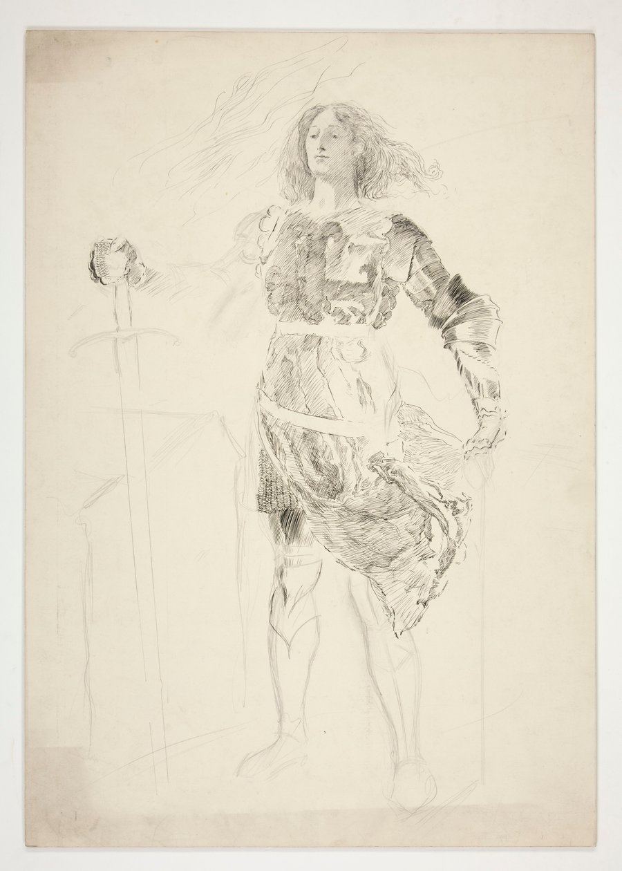 La Pucelle (studie voor .1181) - Act III, Scene II, Koning Hendrik VI (Deel I) door Edwin Austin Abbey