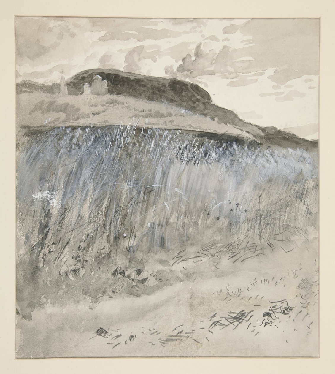 Landschap - Velden door Edwin Austin Abbey