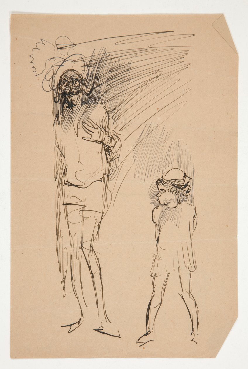 Voorlopige studie voor Liefde door Edwin Austin Abbey