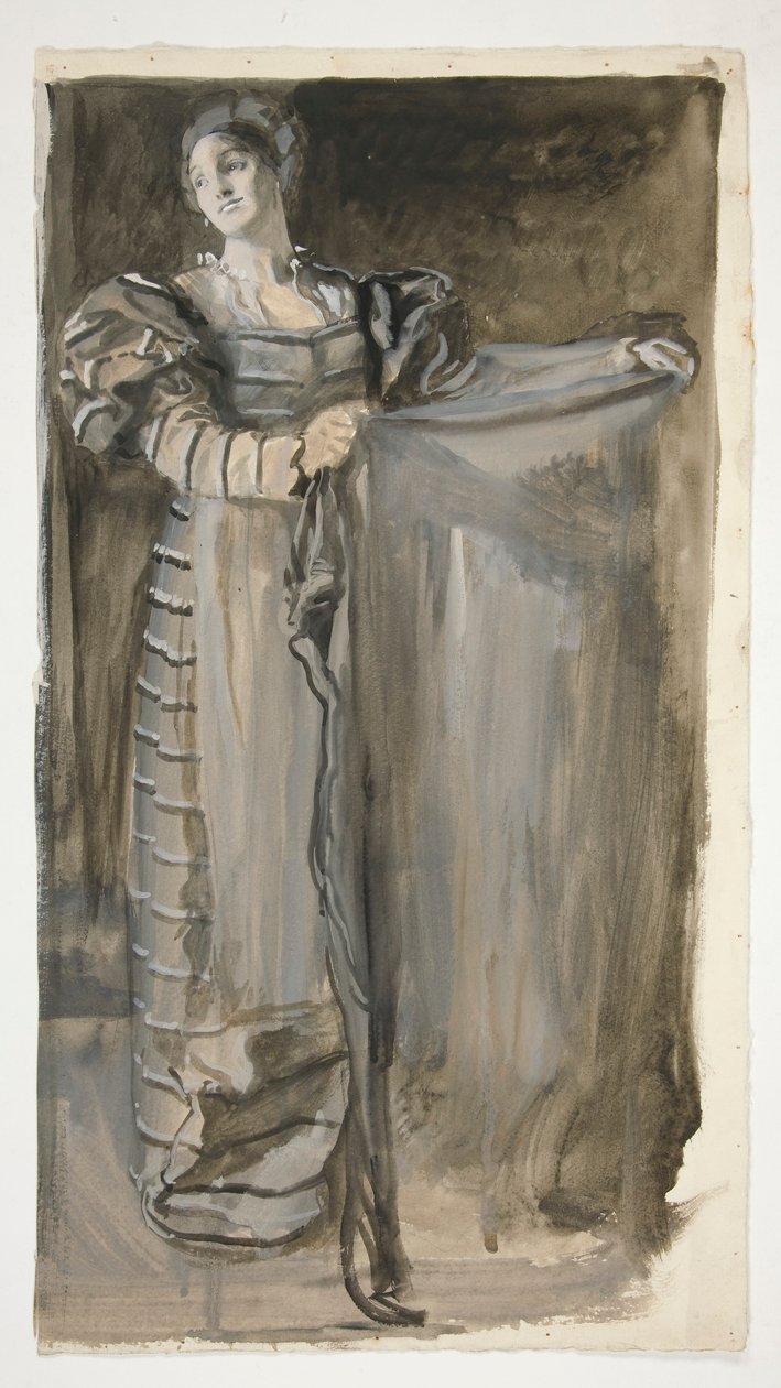 Voorstudie voor Othello (?) door Edwin Austin Abbey