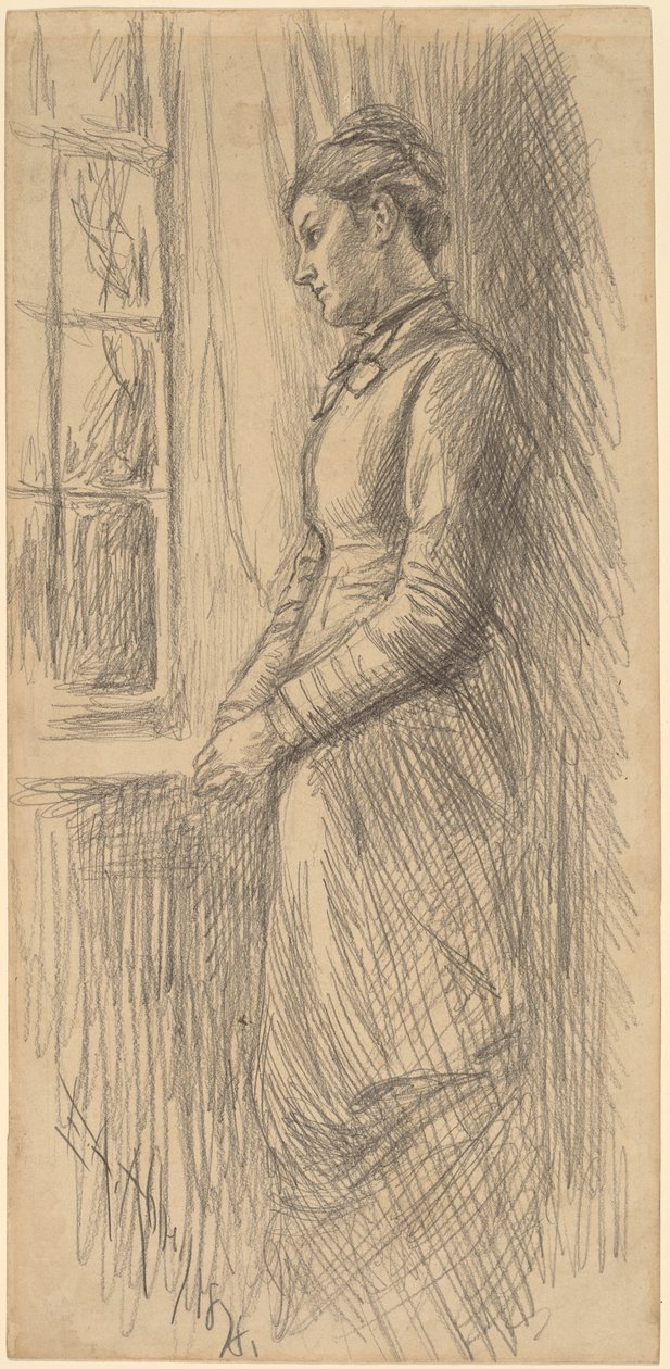 Eenzaamheid: Miss Vesta Rollinstall door Edwin Austin Abbey
