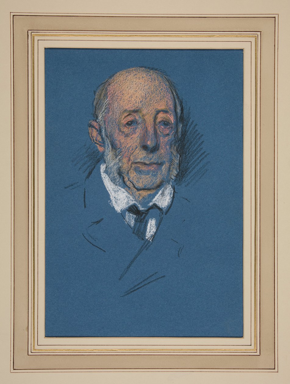 Studie. Oudere man voor kroning door Edwin Austin Abbey