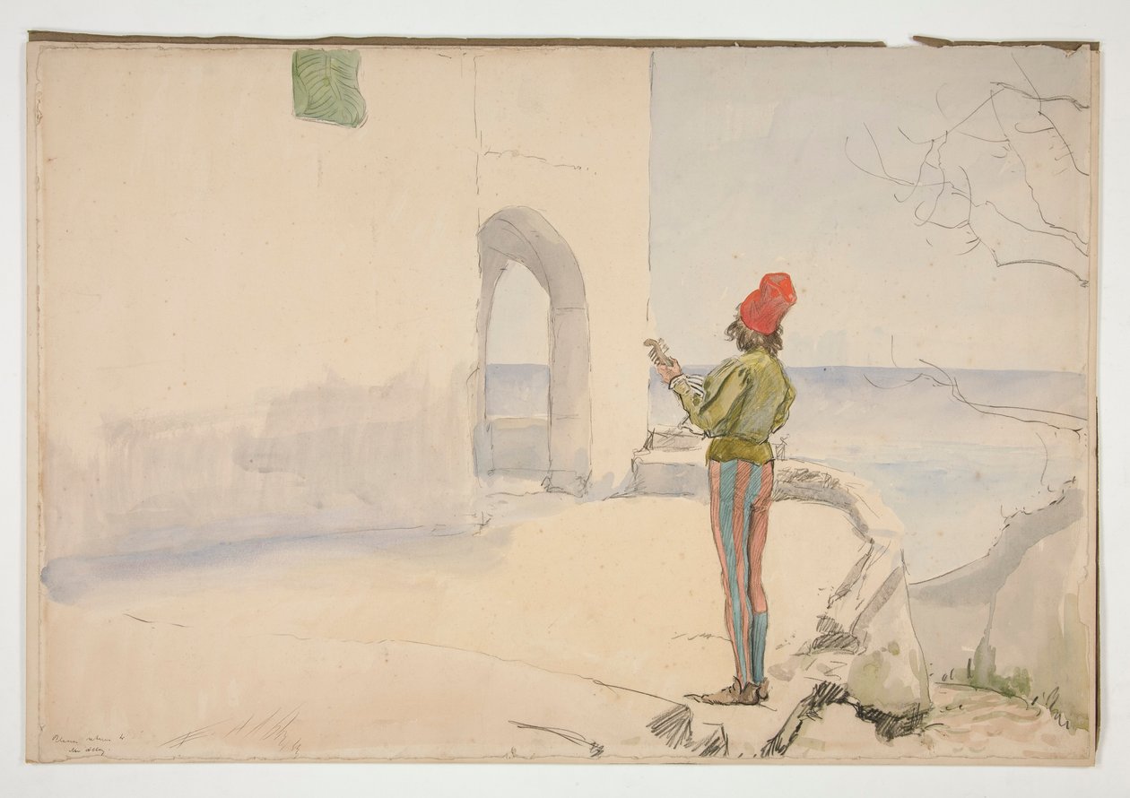 Studie voor door Edwin Austin Abbey