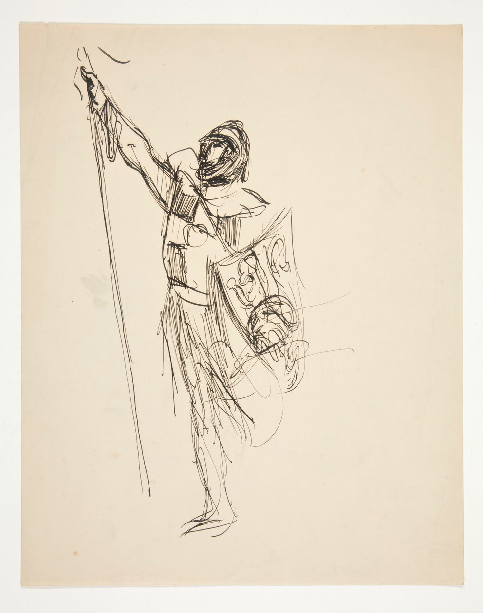 Studie voor Kruisvaarders die Jeruzalem zien door Edwin Austin Abbey