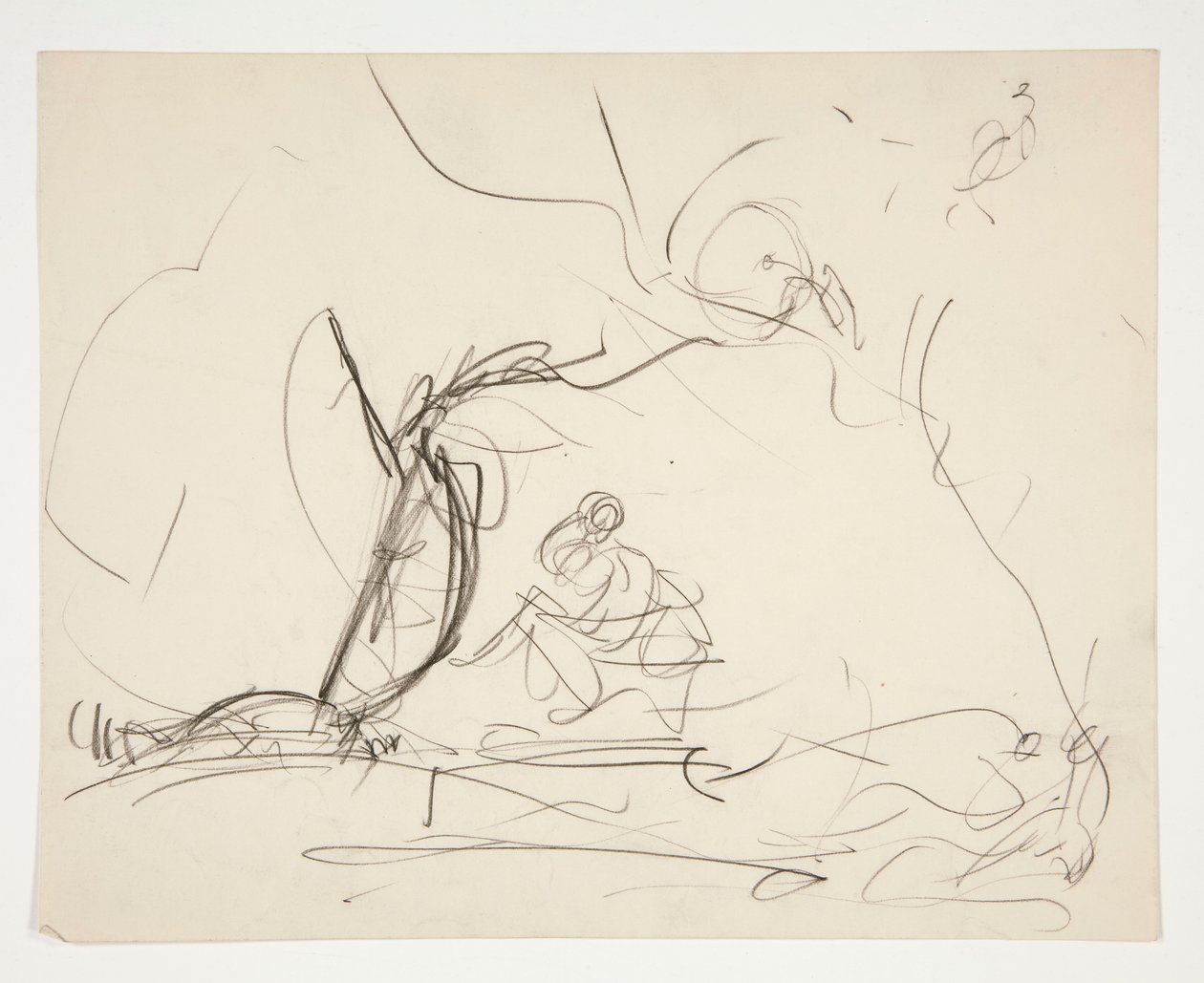 Studie voor De Zoektocht naar de Heilige Graal (serie van vijftien schilderijen voor de Boston Public Library, voltooid in 1901) door Edwin Austin Abbey