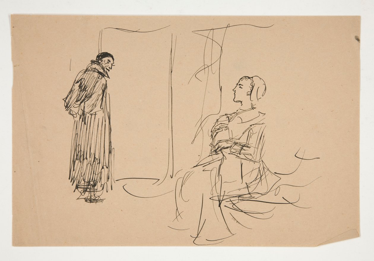 Studie voor The Scarlet Letter door Edwin Austin Abbey