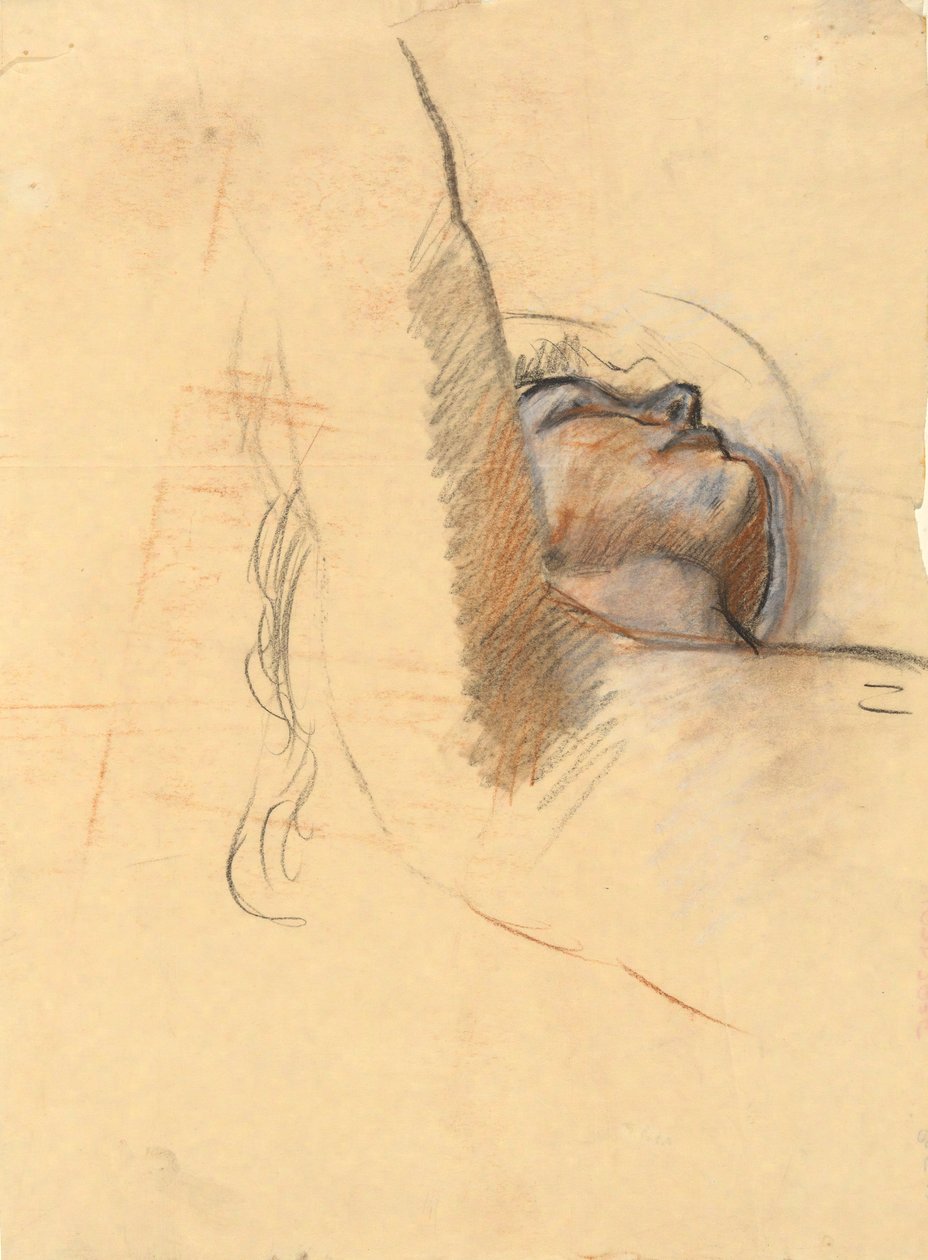 Studie voor De Geest van Licht - muurschildering in het State Capitol Building in Harrisburg, Pennsylvania, 1902-1911 (voltooid door John Singer Sargent) door Edwin Austin Abbey