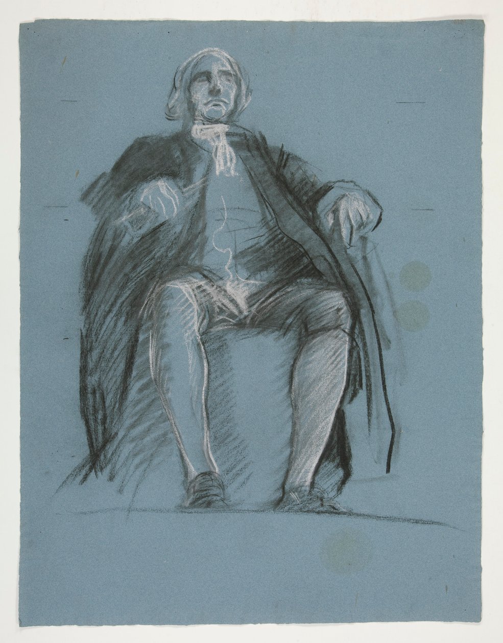 Studie voor de figuur van generaal John Peter Gabriel Muhlenberg door Edwin Austin Abbey